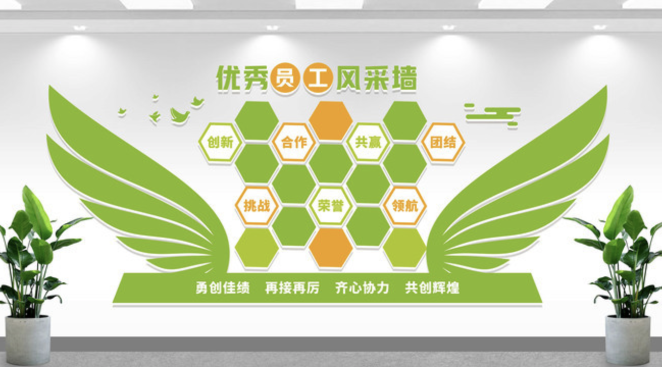 公司優(yōu)秀員工風采照片文化墻設(shè)計制作